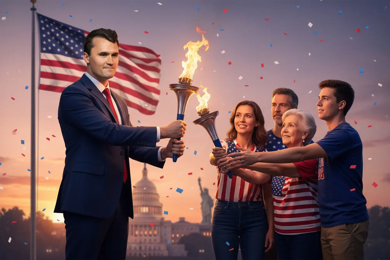 Charlie Kirk Passing Americans His Torch of Freedom